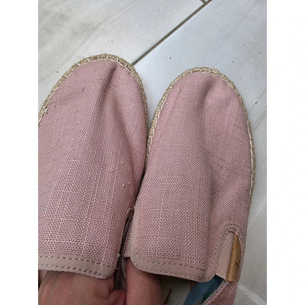 Olukai Kaula Pa'a‎ Kapa Pink Espadrille Slip On Shoes 20449-4L4L Womens 8 A3